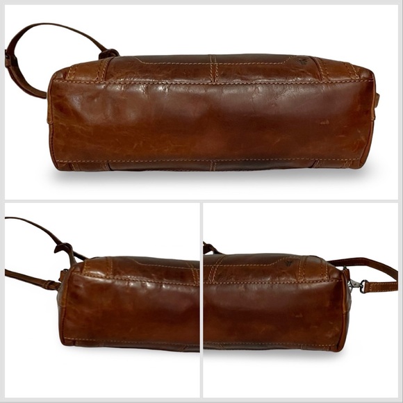 LIKE NEW! Frye Melissa Medium Crossbody in Cognac Antique Pull Up Leather - Picture 8 of 9